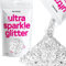 Hemway CHUNKY Premium-Multi Purpose Glitter 1/40 0,025 0.6mm 625 Mikron Staub/Pulver 100g / 3,5 Unzen Einzigartige Farben für Kunsthandwerk Weinglas-Kunst-DIY Dekoration Geschenke Karten Silber