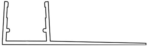 Profilo guarnizione deviatore per box doccia spessore vetro 8-10 mm, lunghezza 2200 mm 8PT8-25