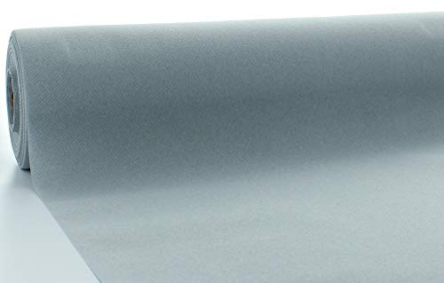 Mank Tischdeckenrollen Uni | Rollenware 120 cm x 25m aus Airlaid stoffähnlich Tischdecke für Gastronomie | (Grau, 120 cm x 25 m)