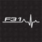 speedwerk-motorwear F31 Herzschlag - Aufkleber, Autoaufkleber, Scheibenaufkleber, Auto, Tuning, Fan, Sticker, Herzschlag, Design, Car, EKG, Herzlinie