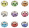 Craftdady 50 Stück 14 mm Pandora-Stil große Loch Acryl Abstandhalter, Rondelle-Perlen mit Hundepfoten-Aufdruck für Schlangenketten europäische Charm-Armbänder, Loch: 5 mm