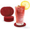 Tebewo 10er-Set Filz-Untersetzer - Premium-Untersetzer für Gläser, Tassen, Becher, Tisch und Bar, rund (10cm (rund), Rot hell)