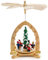 BRUBAKER 1-stöckige Weihnachtspyramide aus Holz - 30 cm - Weihnachtsbaum mit Winter Szene