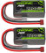 OVONIC Batterie Lipo 3s 35C 2200mAh 11.1V Batterie Courte avec Deans pour RC Heli Avion Quadcopter RC Voiture Multi-Moteur Hélicoptère DIY Hobby (2pcs)