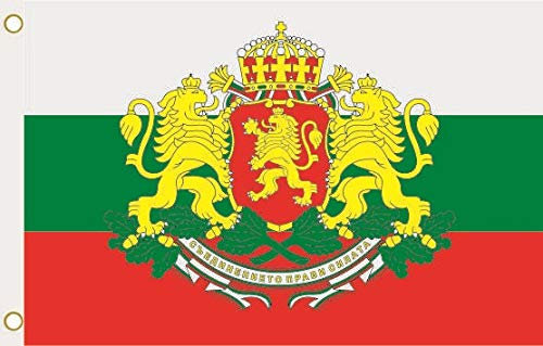 U24 Flagge Fahne Bulgarien mit Wappen 90 x 150 cm