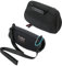 Khanka Silicone Case+Hard Travel Bag+Shoulder Strap for JBL Charge 5 Portable Waterproof Wireless Bluetooth Speaker. (Black，Only Case)