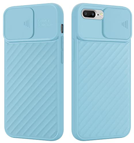 Cadorabo Hülle kompatibel mit Apple iPhone 7 Plus 7S Plus 8 Plus Schutzhülle TPU Silikon Case mit Kameraschutz Slim Kratzfest Gummi mit Rundumschutz Case Hülle für iPhone 7 Plus 8 Plus in Türkis