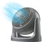 Iris Ohyama Woozoo, 23m², Ventilator, Grau, 3 Geschwindigkeiten, leise, Table Fan, Tischventilator, Lüfter, Bodenventilator, tragbarer, Portable, Cooling, Desk Fan, PCF-HE18