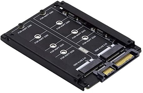 Cablecc Dual NGFF B+M Key M.2 SSD Card JOBD Raid0 Span Bridge to 2.5 SATA Combo HDD Disk Drive Boîtier