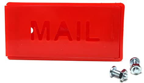 Plastic Front Mount Red Mailbox Flag for Brick, Stone Mailboxes | Mail Alert Flag | Stylish Mailbox Alert Flag Red Front Mount Replacement