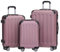 BEIBYE 2045 Zwillingsrollen 3tlg. Reisekoffer Koffer Kofferset Trolleys Hartschale in 14 Farben (Princess-pink)