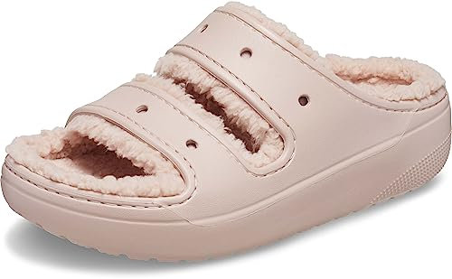 Crocs Unisex-Adult Classic Cozzzy Platform Sandals | Fuzzy Slippers Slide, Pink Clay, 9 UK Men/10 UK Women