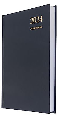 Collins Debden Collins ESSA51A.60-24 Terminplaner 2024, Tagesplaner mit Terminen, 2024-Seite, geschäftlich, akademisch und persönlich, A5-Größe, Blau