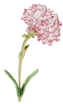 Broche Oeillet Rose pour Femme Floral Bijoux pour elle dans un Sac Cadeau, Émail