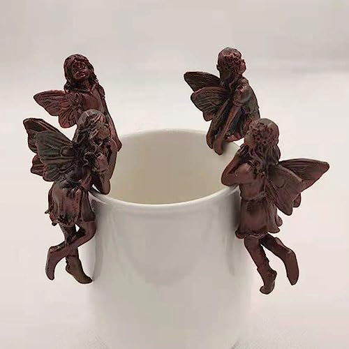 S7p2 Mini tasses en résine en forme de fleur ailée en forme de fleur en pot