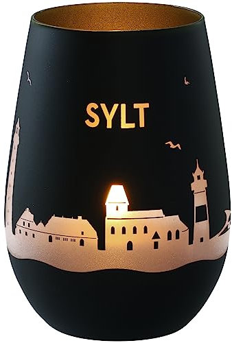 Goodtimes Windlicht Sylt Skyline (Schwarz & Gold)