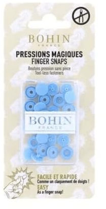 Bohin - Bohin Plastique Bleu (9mm) Boutons-Pression - 8 Pièces