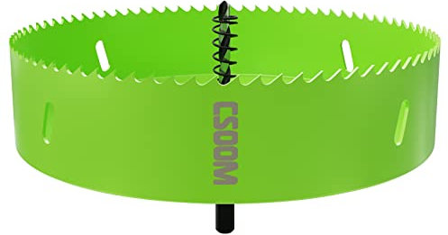 CSOOM Scie cloche bi-métal pour travaux dans les plaques de plâtre, le plastique, le bois, les métaux, la tôle d'acier fine, outil de perçage haute performance, taille 200 mm