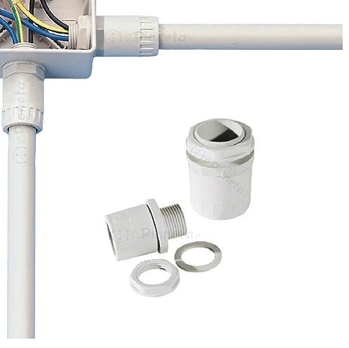 RACCORDO TUBO RIGIDO SCATOLA passo metrico tenuta stagna Ø 16 mm IP65 in PVC grigio collegamento cassetta