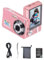 Sxhlseller Digitalkamera - 8-facher Zoom 2,7 Zoll Bildschirm Studentenkamera mit Fülllicht, Wiederaufladbar und Speicher, 4K 48 MP, Vlogging Kamera für Teenager Geschenke (PINK)