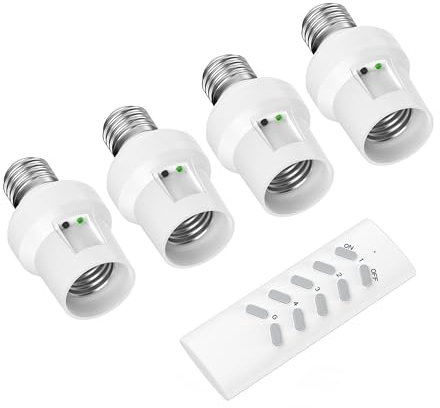 UCOMEN E27 Funk Lampenfassung mit Fernbedienung 30m Reichweite