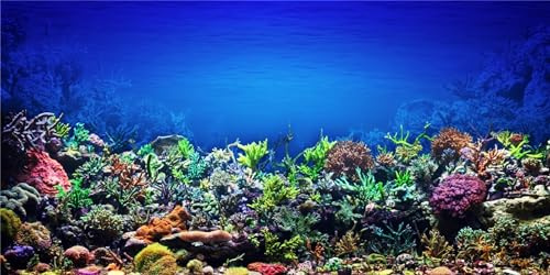 MIRRORANG 91x50cm Aquarium Hintergrund Koralle Unterwasserwelt Aquarium Poster Hintergrund Vinyl Hintergrund