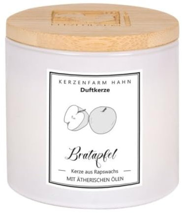Kerzenfarm Hahn Duftkerze, Trendglas, Bratapfel (2)