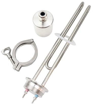 Élément Chauffant à Eau 2 Tri Pince (OD64) 220v 2,5 KW/3,5 KW SUS304, thermoplongeur électrique for Brassage (Size : Heater and Clamp_2500w)