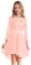 TTAO Enfants Filles Robe de Soirée Manches Longues Robe de Mariage en Dentelle Robe Demoiselle d'honneur Robe Princesse Costume Cérémonie Anniversaire 5-16 Ans Rose D 7-8 Ans