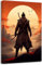 LZIMU Japanische Samurai Wandkunst Krieger Poster Drucke Katana Bild Bushido Kunstwerk japanisches Thema Wanddekoration Gerahmt (Bild-4, (30.00 x 45.00 cms))