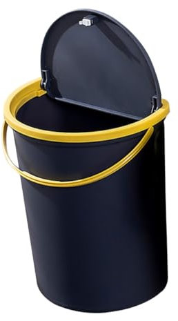 PRETYZOOM Poubelles de Cuisine 20 L avec Couvercle à Suspendre Au Mur en Plastique Anti-odeurs Peu Encombrantes Antirouille pour