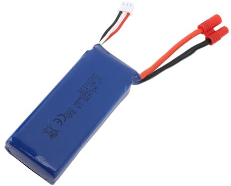 Drfeify 2000 MAh 7,4 V Drohnenbatterie, Bananenstecker 25C Drohnen-Lithiumbatterie Ersatz für Syma X8 X8C X8SW RC Drohnenspielzeug