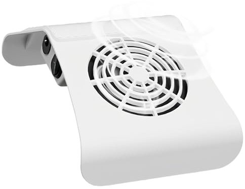 GOEDCH - Aspirador de uñas profesional, 40 W, potente aspirador con 2 bolsas de polvo, portátil para manicura, salón, diseño de uñas, hogar