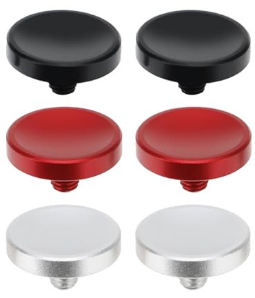 ECSiNG 6 x konkave Kamera-Auslöseknöpfe, kompatibel mit Fujifilm, kompatibel mit Leica, kompatibel mit Canon, kompatibel mit Nikon (9,7 x 5,4 mm)