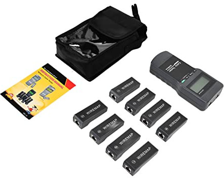 Mavaol -Kabel -Tester, Netzwerkkabel, Wiremap, Paar- und Längentests, Coax/Tel -Support, LCD -Display, tragbar für Netzwerktechniker
