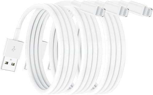 Lot de 3 chargeurs iPhone certifiés Apple MFi 1m pour Apple iPhone13/12/12mini/iPhone 11/11 Pro/11 Pro Max/X/XS/XR/XS Max/8/8 Plus iPad Airpods