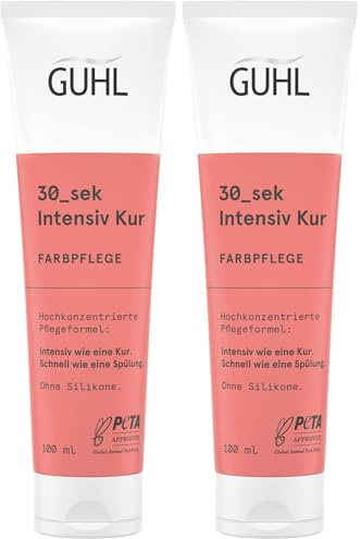 Guhl 30_sek Intensiv Kur - Farbpflege - 100ml - Hochkonzentrierte Pflegeformel - Intensiv wie eine Kur - Schnell wie eine Spülung - Ohne Silikone (Packung mit 2)