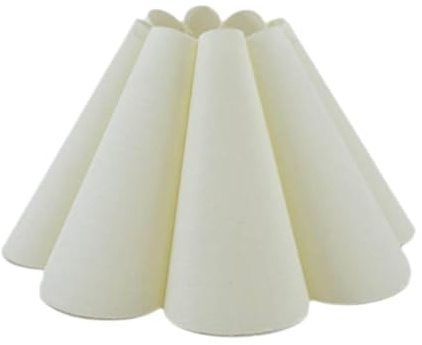 LOVIVER Stoff Blütenblattlampenschatten Bodenleuchte Nordic für E27 Kronleuchter Schatten Stofflampenschirm für Restaurant Esszimmer Küche, Cremeweiß