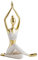 home&you - Figur Harmonis, Dekofigur Yoga, Skulptur aus Kunstharz, Dekoration Wohnzimmer, Schlafzimmer, Büro, Modernes Design, 27.7 x 15 x 14.5 cm - Gold