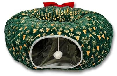 Túnel para árbol de Navidad, túnel para gatos, falda de árbol de Navidad, túnel para gatos para árbol de Navidad, túnel para gatos debajo del árbol de Navidad, túnel circular de juguete para gatos de