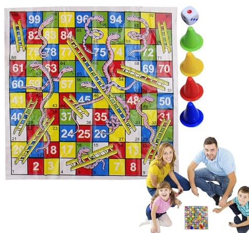 Ladder Game - Snakes And Ladders Board Game | Folding Magnetic Board | Travel Games Set | Chess Fun Toy | Traditional Family Fun Games Toy For Family Adults Kids Enjoy Exciting Moments During Trips
