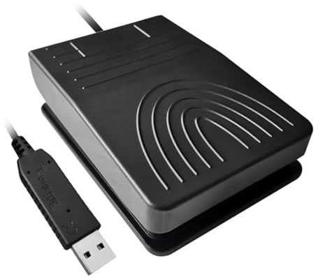 Ddujbtp USB Foot Pedal Quiet For Computer Commands Pre-Program Keyboard Adapter For Office And Gaming Workflow Improvement Tool