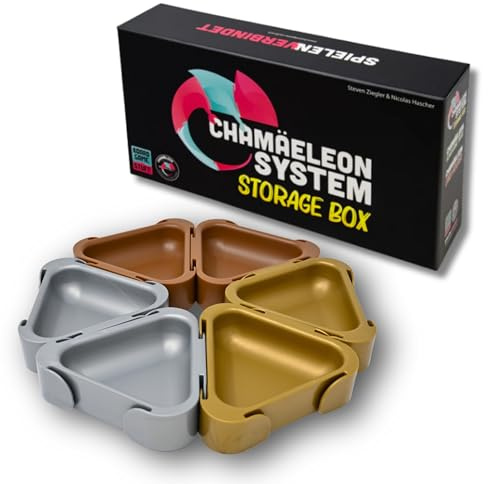 Boardgame Stuff – 6er Set Token Schälchen mit Storage Box - Brettspiel Zubehör - Aufbewahrungsschälchen Brettspielzubehör - Ressourcen Schalen für Brettspiele - Aufbewahrungsbox (Braun-Gold-Silber)