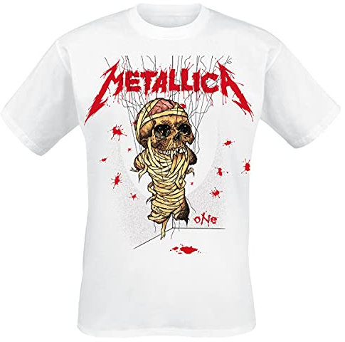 Metallica Men's One Landmine WHT_TS: M T-Shirt, Black (Black Black), Medium (Size:Medium)