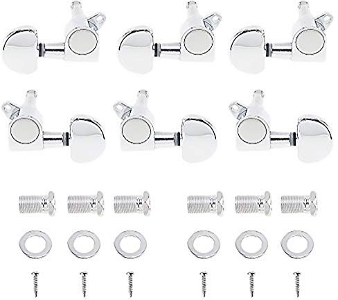 OriGlam Lot de 6 chevilles 3L3R chromées pour guitare électrique folk acoustique