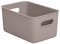 Tatay 7010203 Storage Box Baobab, 5L Capacity, Polypropylene, BPA free, Taupe. Measures 18.1 x 27.2 x 13 cm