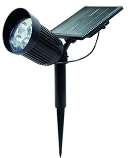 Dapo Hochleistungs-Solar-Strahler mit 8 LEDs 120lm, sehr helle Solar-Baum-Hauswand-Weg-Strahler Solar-Gartenleuchte Solar-Blumenbeet-Teich-Boden-Spot-Leuchtemit Erdspieß, Nelis (einzeln)