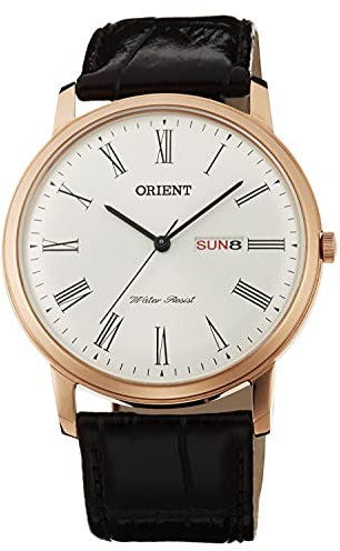 Orient Herren Analog Quarz Uhr mit Leder Armband FUG1R006W6