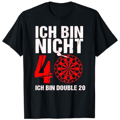 40. Geburtstag Geschenk-Idee Mann lustiger Dart Spruch Darts T-Shirt