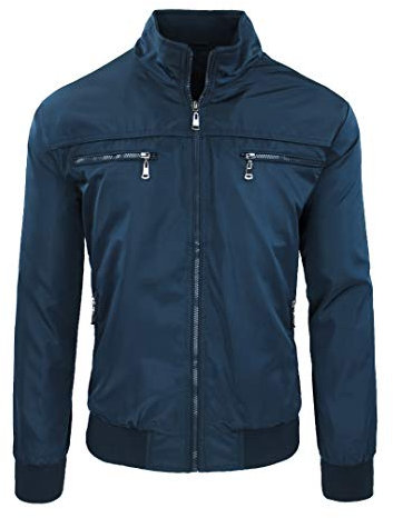 Veste pour homme décontractée, printemps, été, veste de moto, #A2 Bleu poches avant, XXL